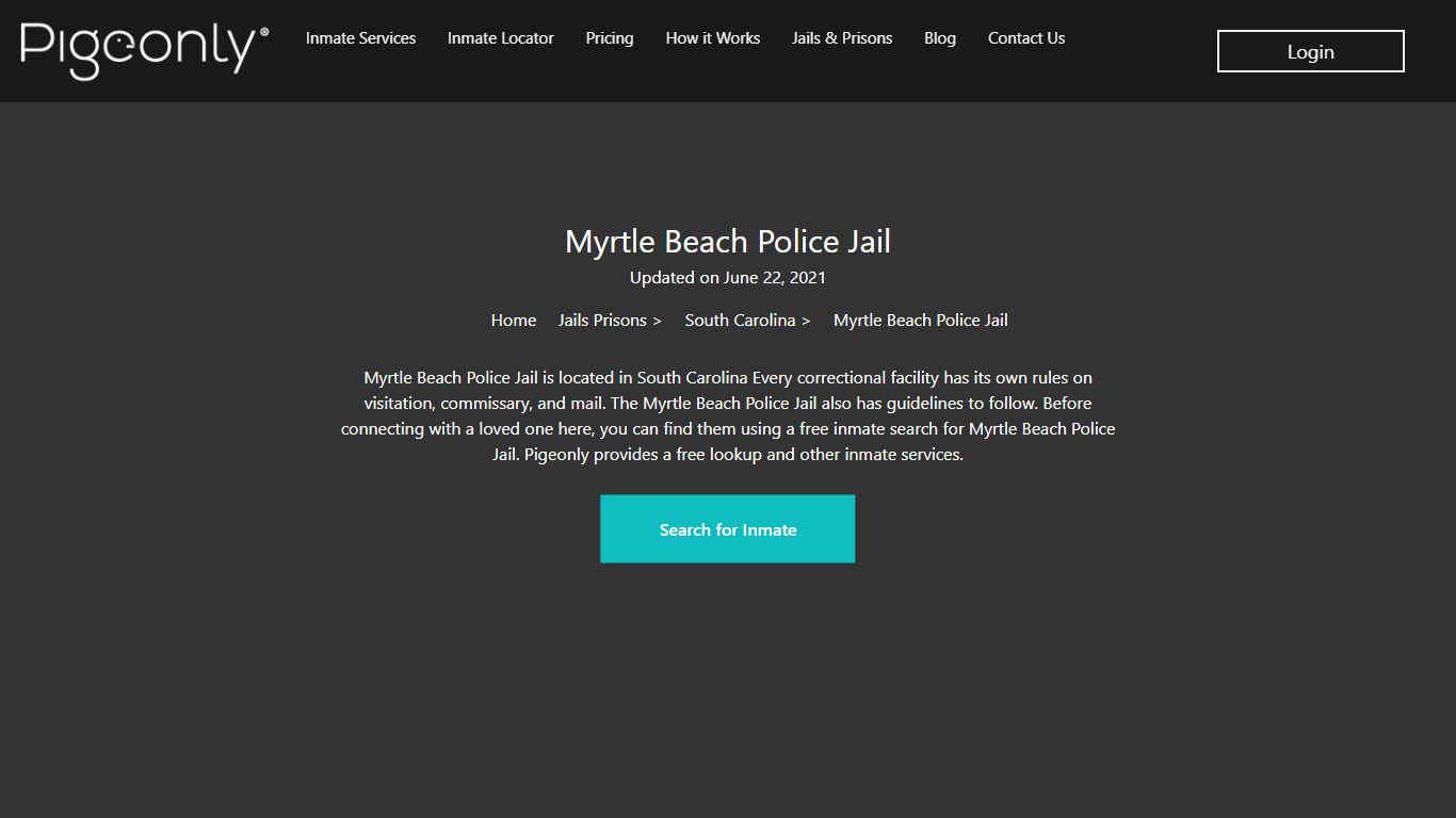 Myrtle Beach Police Jail Inmate Search | South Carolina